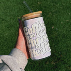 "Coffee in my Hand Christ in my Heart" 16 oz Glass Tumbler