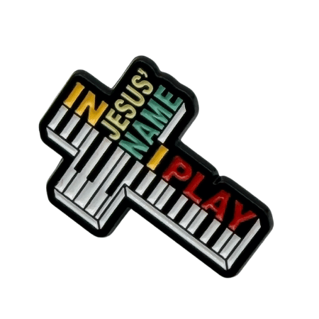 "In Jesus Name I Play" Enamel Pin