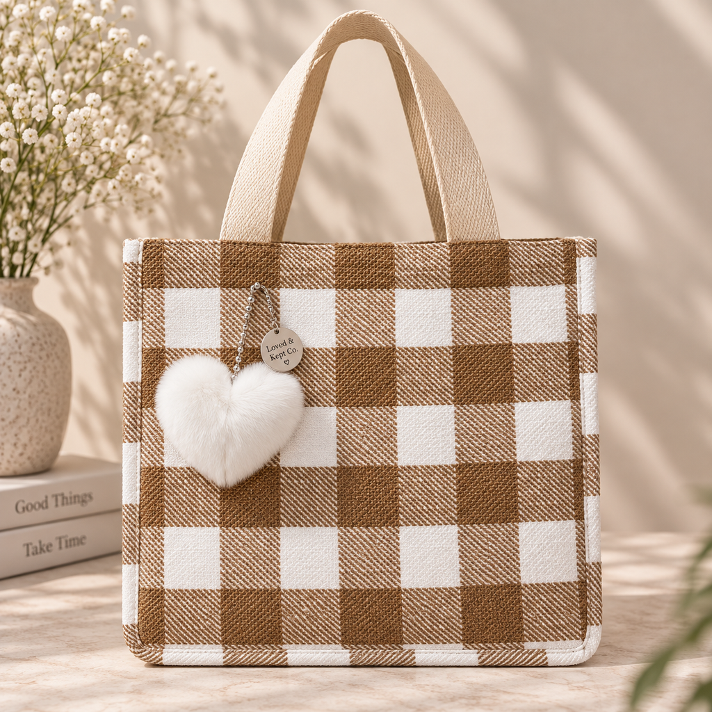 Checkered Tote | Medium Tote Bag