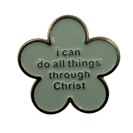 "I Can Do All Things" Flower Enamel Pin