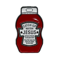 "Catch up with Jesus" Enamel Pin