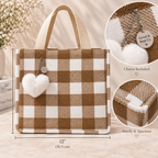 Checkered Tote | Medium Tote Bag