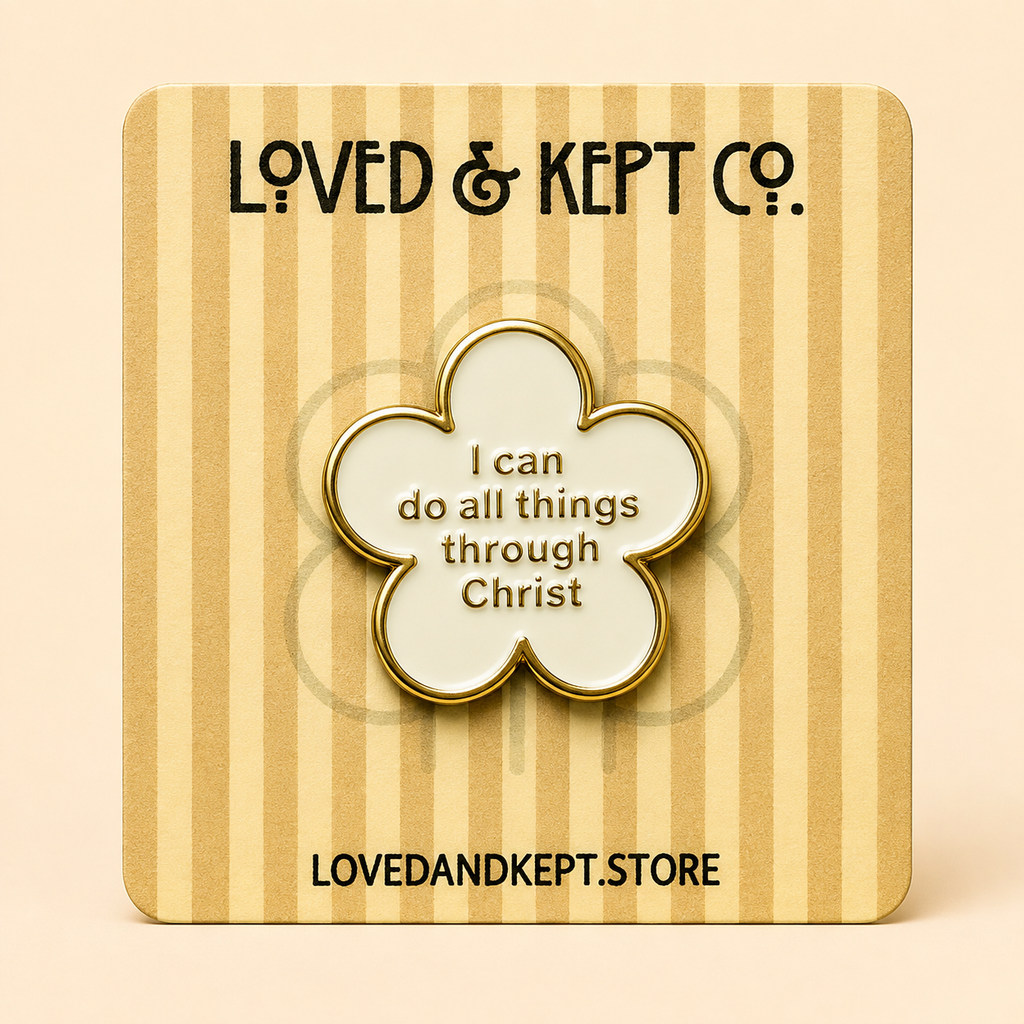 "I Can Do All Things" Flower Enamel Pin
