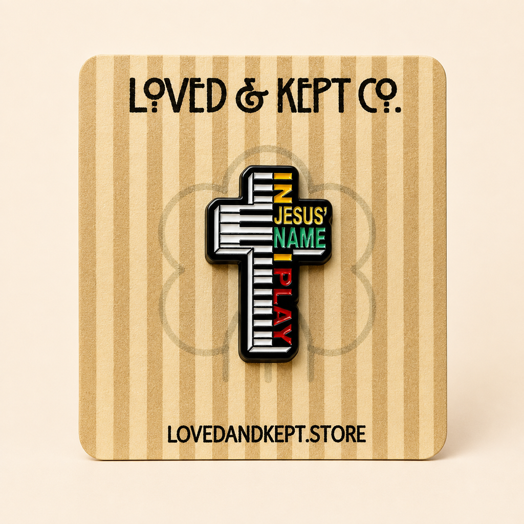 "In Jesus Name I Play" Enamel Pin