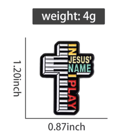 "In Jesus Name I Play" Enamel Pin