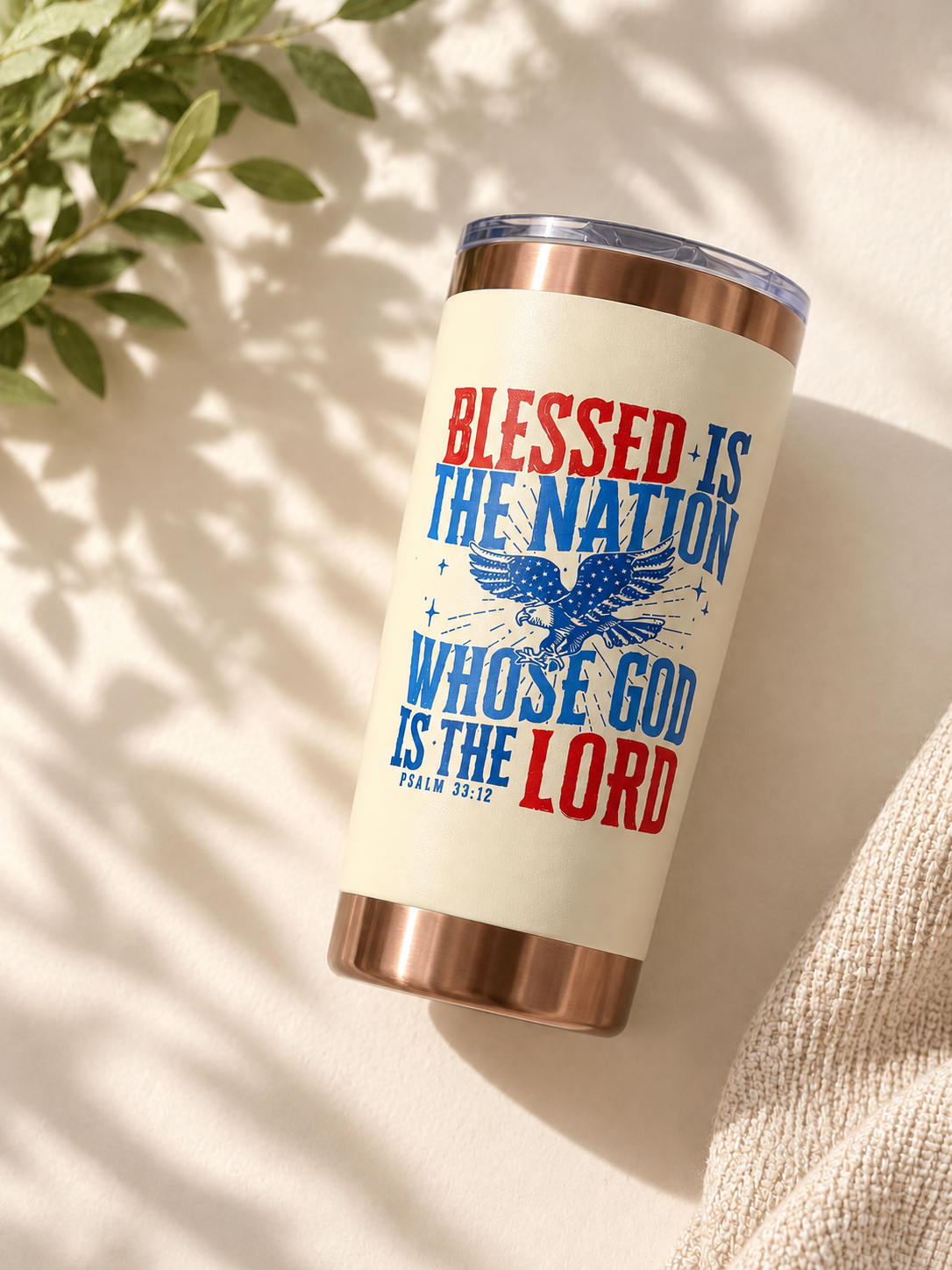 "Blessed is the Nation" 20oz Insulated Tumbler