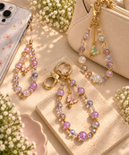 Butterfly Crystal Beaded Charm Loop | Phone, Bag & Keychain