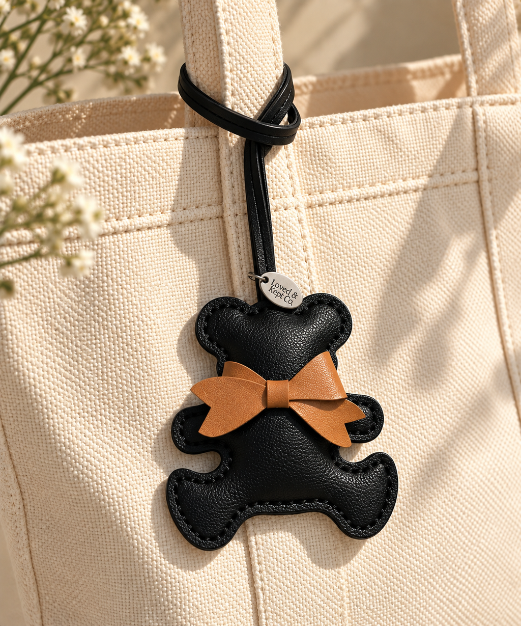 Bear Faux Leather | Bag charm