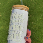 "Coffee in my Hand Christ in my Heart" 16 oz Glass Tumbler